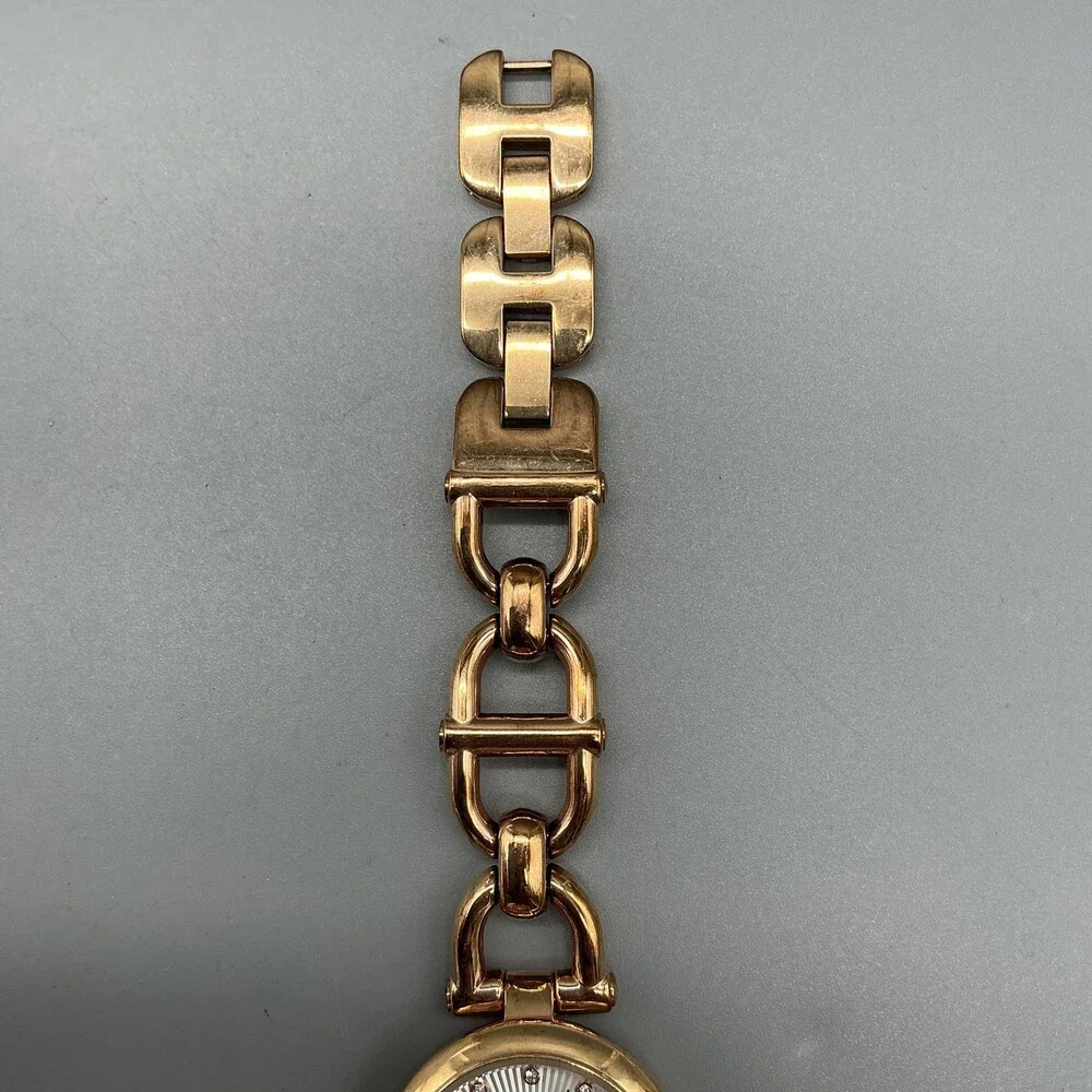 Fossil Womens Watch 28mm Silver Dial Gold Tone Bracelet 50M New Battery 7.5